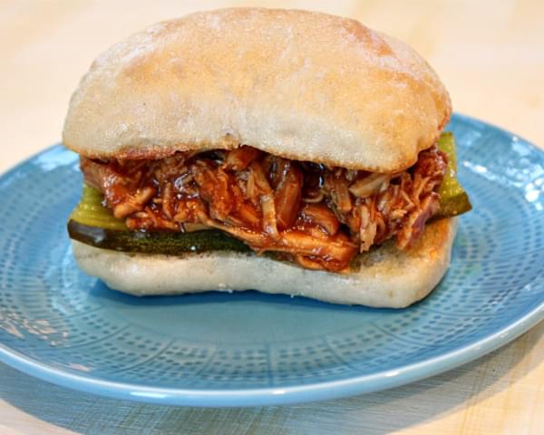 Pulled Barbecued Chicken Sandwiches