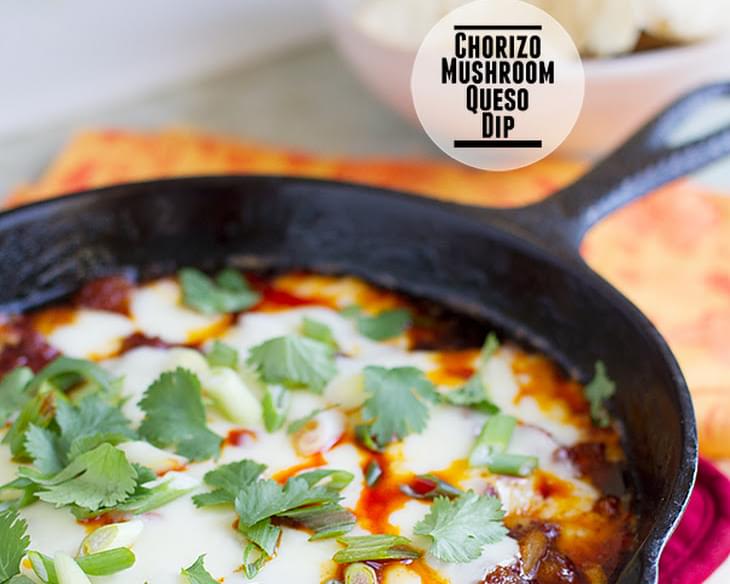 Chorizo Mushroom Queso Dip