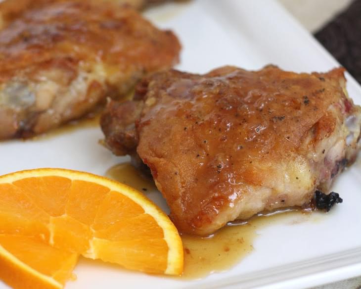 Orange-Honey Glazed Chicken Thighs