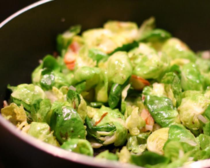 Sauteed Brussels Sprouts with Lemon and Almonds