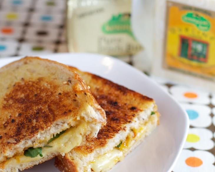 Grilled Cheese with Apricot Jam and Arugula