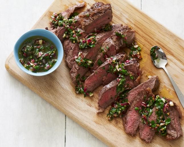 Grilled Steaks with Chimichurri