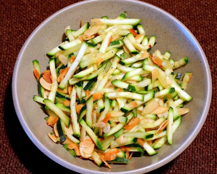 Quick Saute of Zucchini with Toasted Almonds