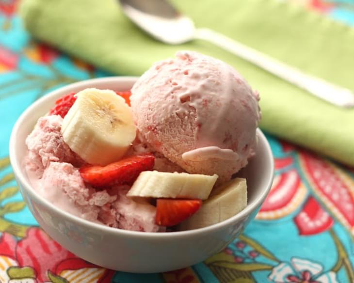Fluffy Strawberry Banana Ice Cream