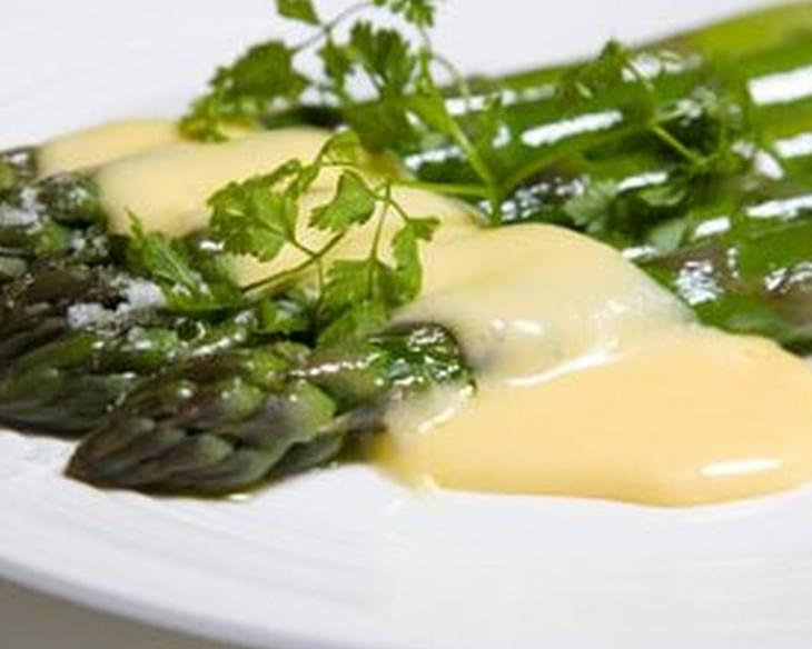 Asparagus with Parmesan & Gruyere Sauce