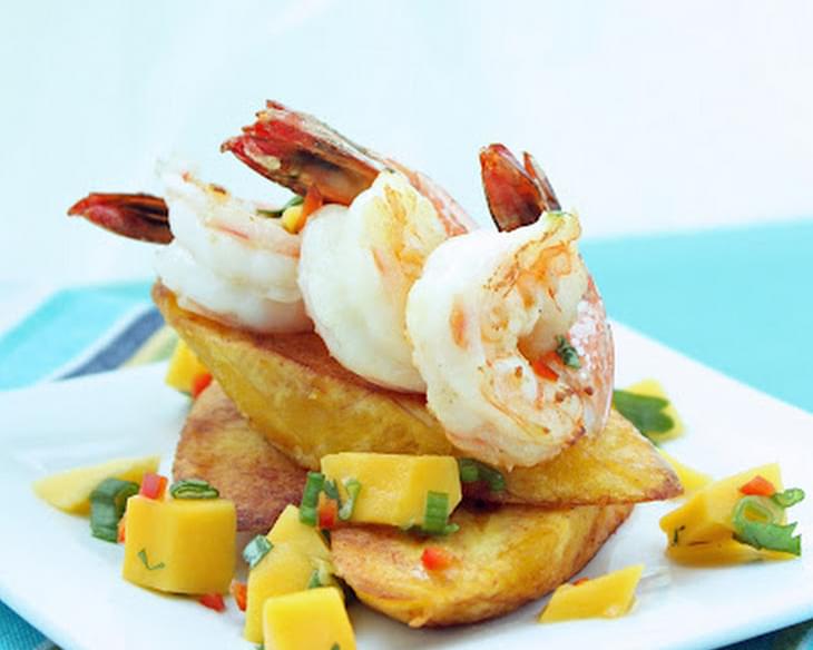 Caribbean Shrimp w/ Plantains & Mango Salsa (Paleo)