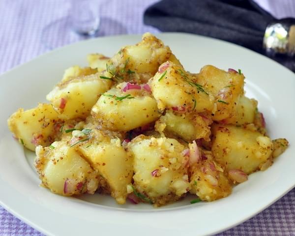 Warm Honey Dijon Potato Salad