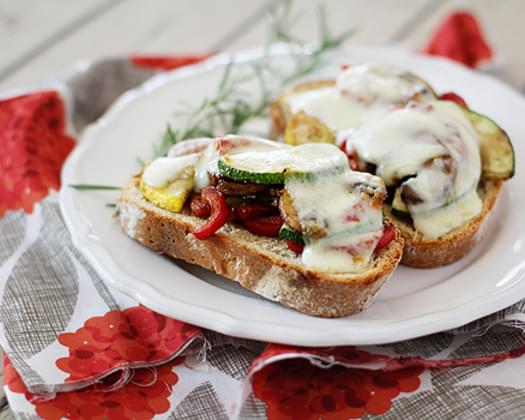Open Face Roasted Vegetable Sandwiches