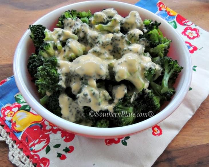 Broccoli with Homemade Cheese Sauce