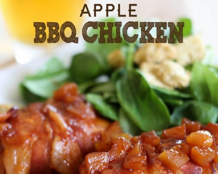 Slow Cooker Bacon-Wrapped Apple Chicken