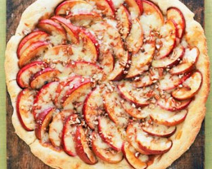 Apple Cheddar Pizza with Toasted Pecans