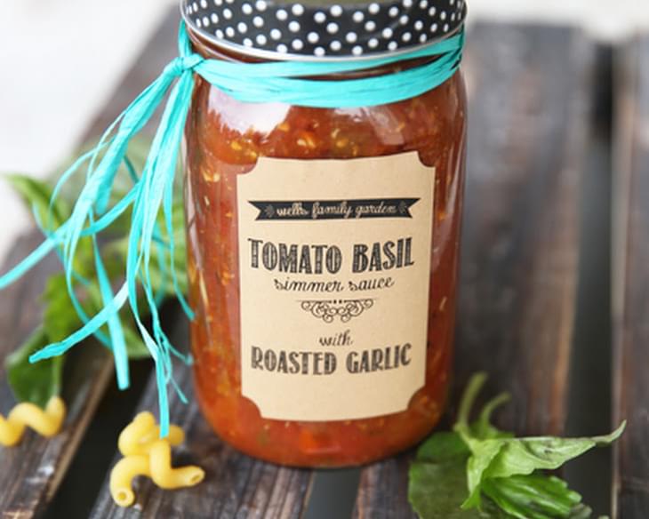 Tomato Basil Simmer Sauce with Roasted Garlic