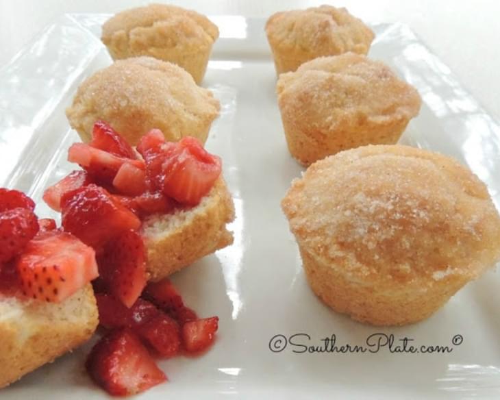 French Breakfast Puffs with Fresh Strawberries