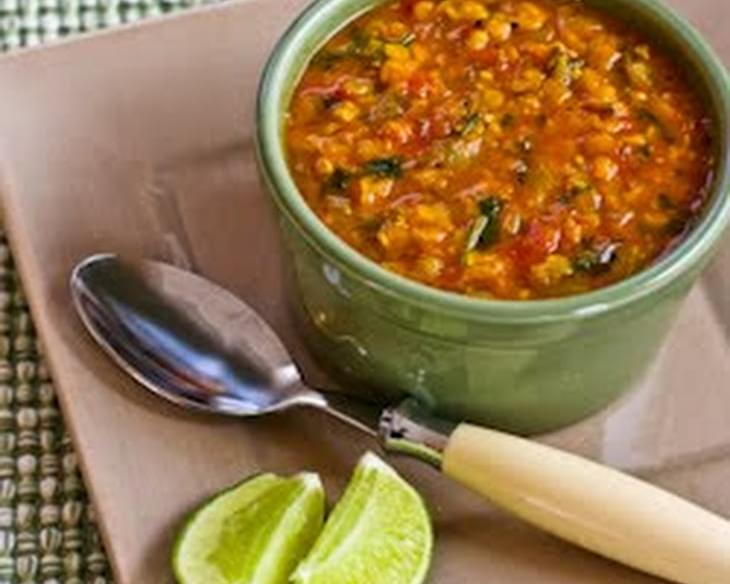 Mexican Red Lentil Stew with Lime and Cilantro