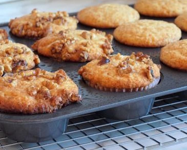 Banana Honey-Walnut Muffins