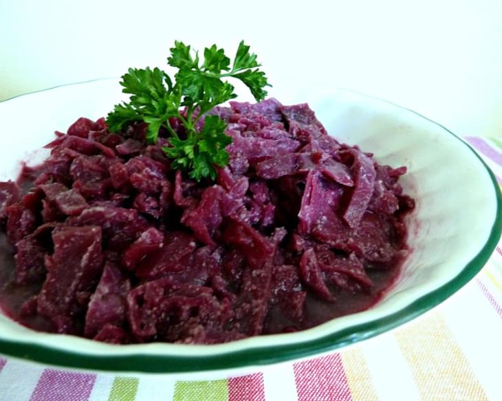 Sweet and Sour Red Cabbage (German Style) Adapted from Cooks.com