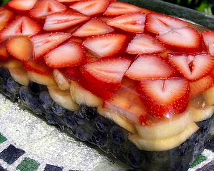 Red, White, and Blue Fruit Terrine