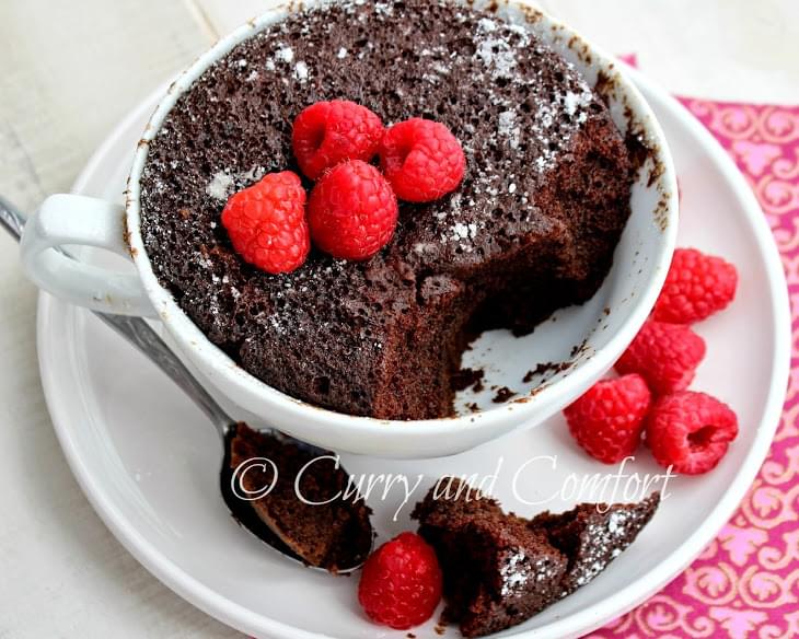 2 Minute Chocolate Mug Microwave Cake