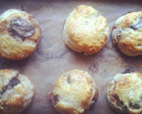 Caramelized Mushroom and Onion Biscuits
