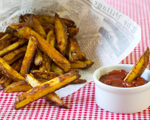 Harissa Baked French Fries - Spicy Fries