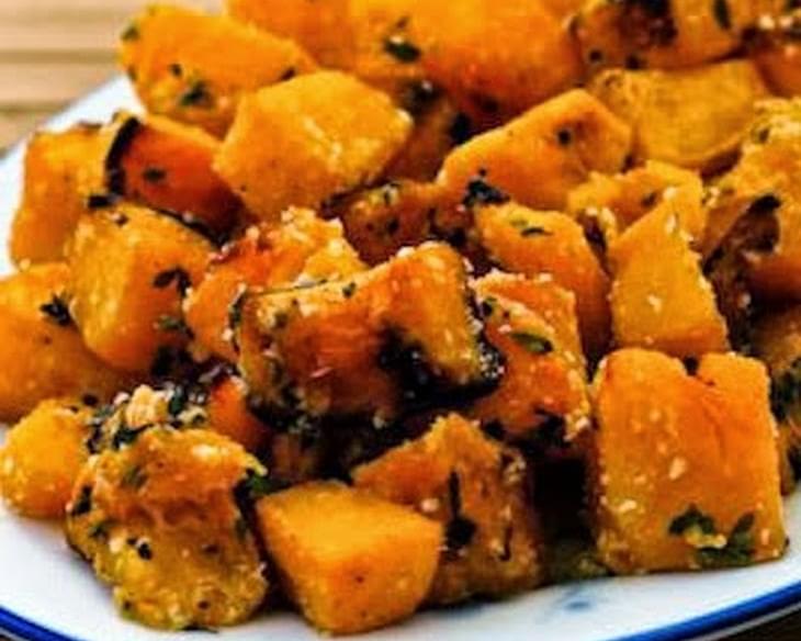 Roasted Butternut Squash with Lemon, Thyme, and Parmesan