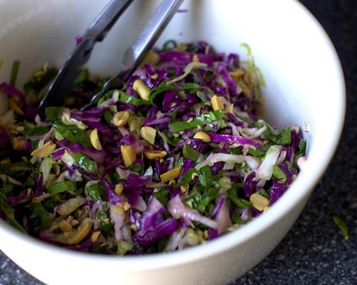 Cabbage and Lime Salad with Roasted Peanuts