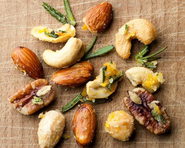 Buttered Rosemary Orange Nuts
