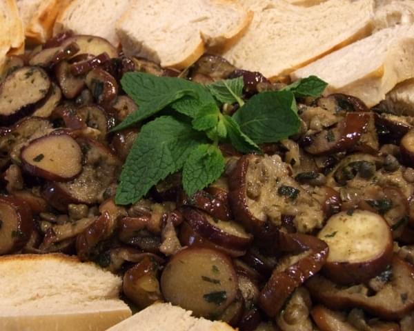 Marinated Eggplant with Capers and Mint Recipe