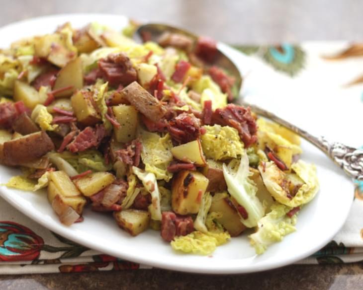 Corned Beef, Cabbage and Red Potato Hash