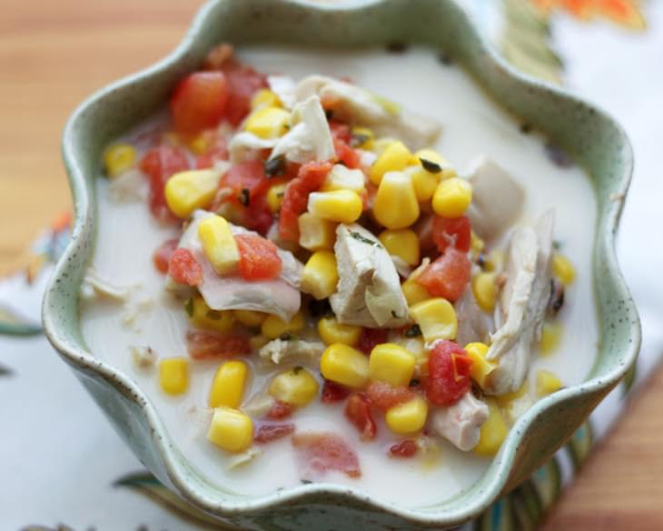Creamy Mexican Chicken and Corn Soup