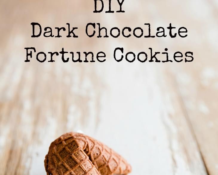 DIY Dark Chocolate Fortune Cookies