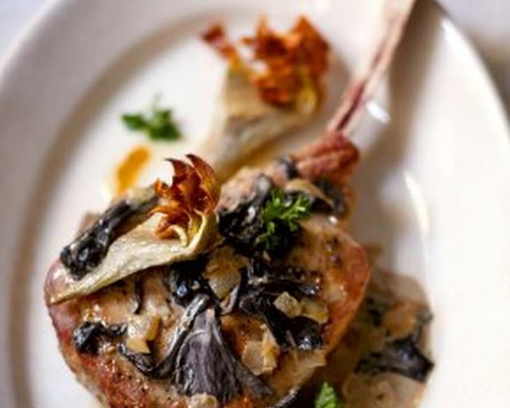 Roasted Veal Chops with Artichokes