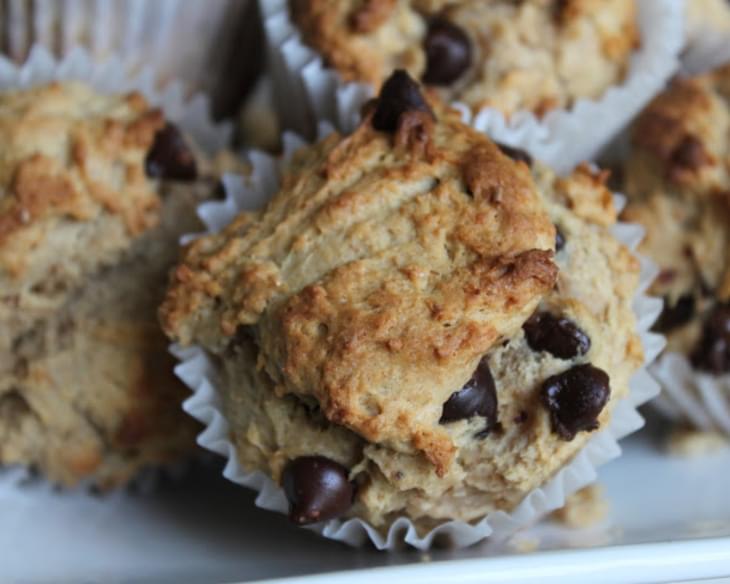Banana, Peanut Butter and Chocolate Chip Muffins