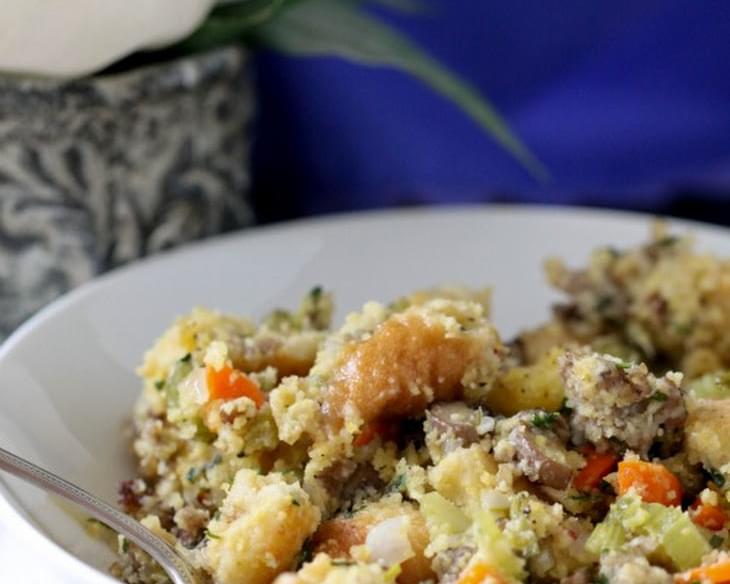 The Best Stuffing Ever...Sourdough Cornbread and Sausage Stuffing