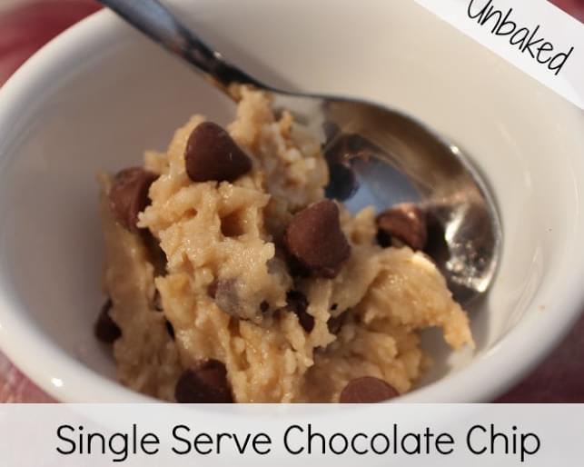 Single Serve Chocolate Chip Cookie Dough (Raw or Cooked)