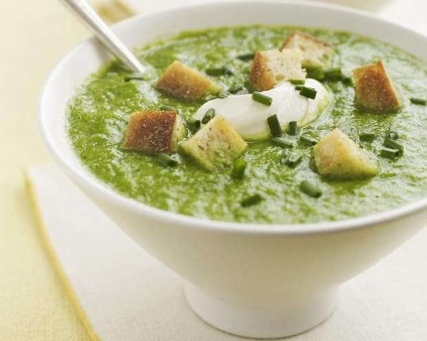 Broccolini-Spring Onion Soup
