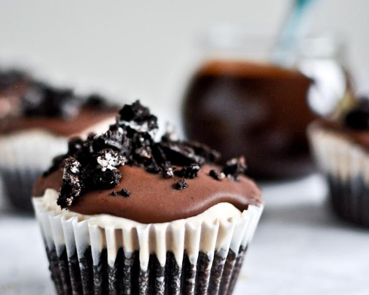 Peanut Butter Fudge Coffee Ice Cream Cupcakes