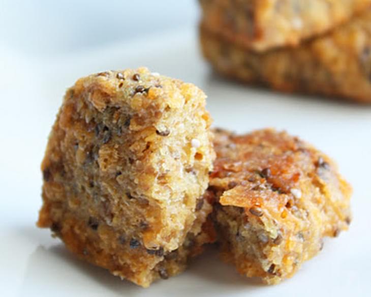 Cheesy Flax & Chia Seed Cracker Bread (Low Carb and Gluten Free)