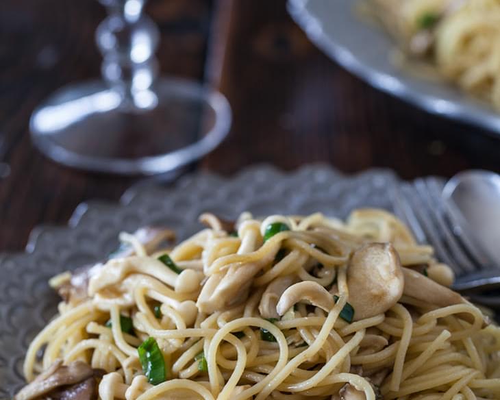 Garlic Noodles with Miso Butter