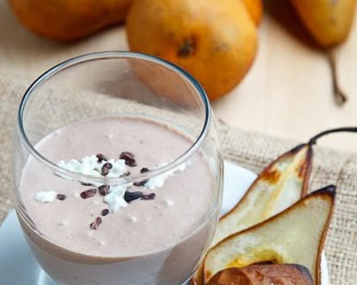 Caramelized Pear, Chocolate and Goat Cheese Smoothie