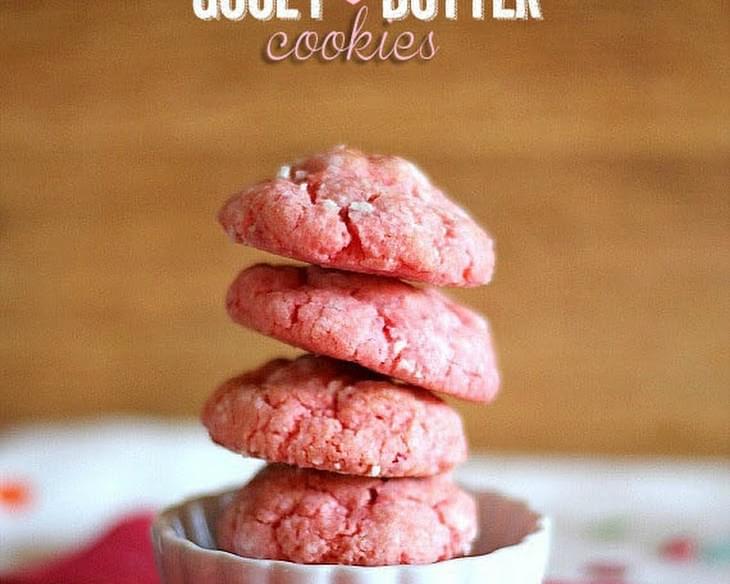 Strawberry Gooey Butter Cookies