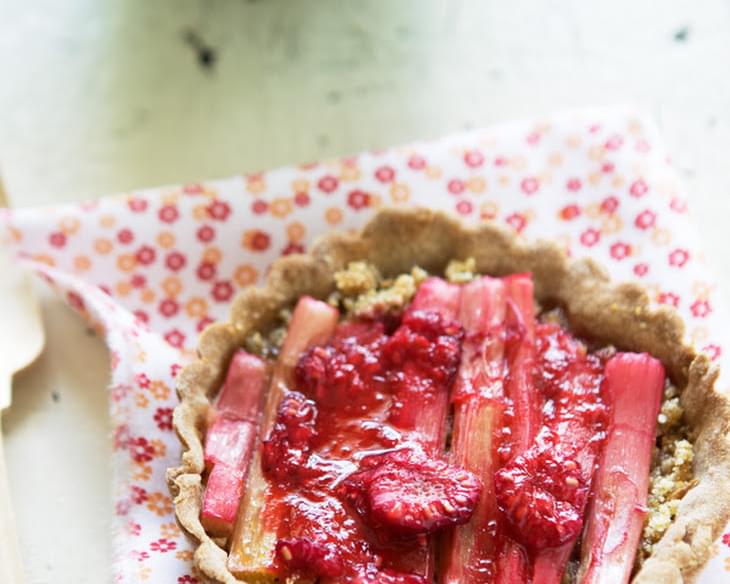 Rustic Rhubarb And Raspberry Tartlets With Ginger And Lime