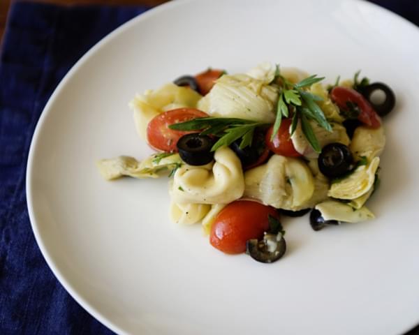 Tortellini Salad with Artichokes, Tomatoes, and Olives