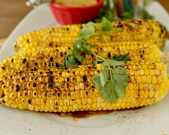 Grilled Sweet Corn with Chili-Lime Honey Butter