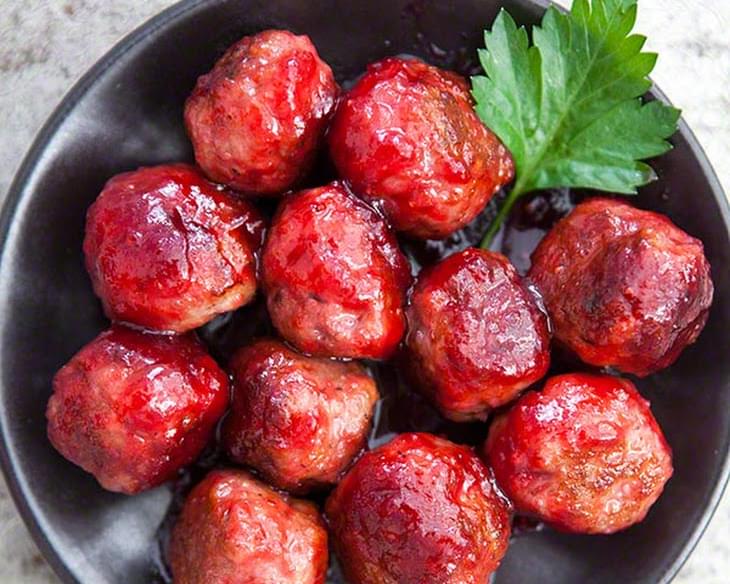 Cranberry Glazed Turkey Meatballs