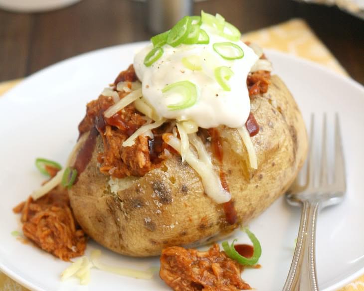Barbecue Chicken Stuffed Baked Potatoes