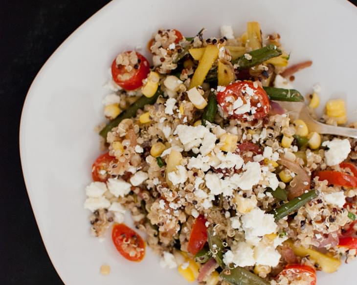 Blackened Green Bean and Quinoa Salad