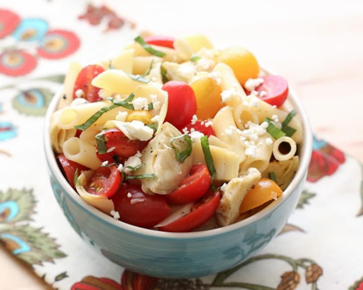 Italian Artichoke Tomato and Pasta Salad