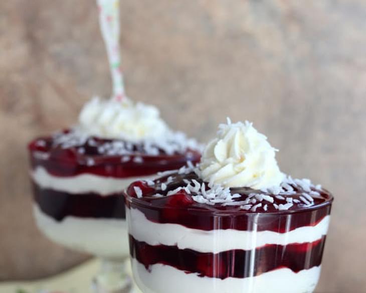 Coconut Whipped Cream and Cherry Parfaits