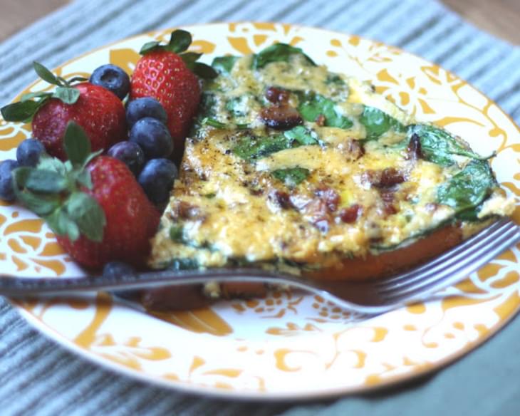 Bacon Spinach and Sweet Potato Frittata
